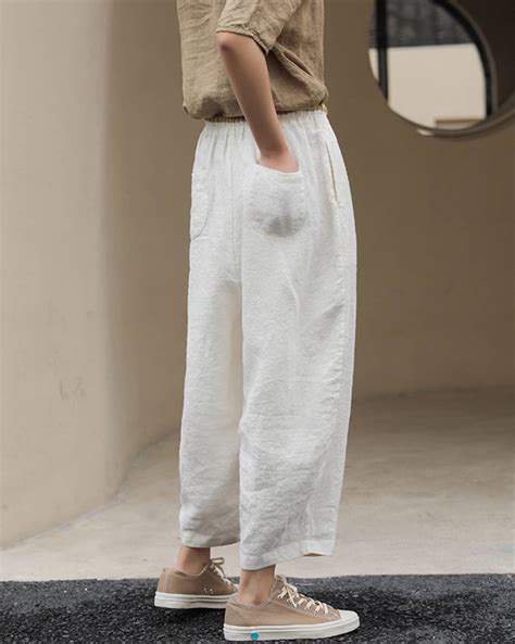 celine linen s|WOMEN'S LUXURY LINEN PANTS AND SHORTS .